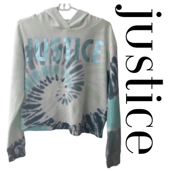 Justice Active Tie Dye Cropped Hoodie Juniors Plus Size 18/20 GREAT CONDITION - Picture 1 of 5